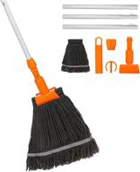 🧹 baban wet mop for floor cleaning, loop-end string wet mop with 67inch aluminum pole, heavy-duty cotton mop suitable for home, office, cement floors logo