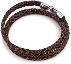 img 2 attached to 📿 Braided Vintage Multilayer Leather Bracelet by CLY Jewelry for Men and Women