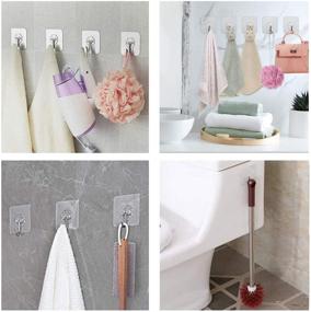 img 1 attached to 🧲 Bathroom and Kitchen Hangers Stainless: Strong Adhesive Hooks for Hassle-Free Organization