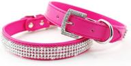 sparkling elegance: didog full crystal rhinestones pu leather dog pet collars with shining diamonds & rhinestone buckle логотип