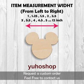 img 3 attached to 🐭 Set of 10 Wooden Mickey Mouse Head Cutouts - 1.5" (Wide Ear to Ear) X 1/8" - Unfinished Wood Embellishments for DIY Wedding Guestbook Sign and Crafts