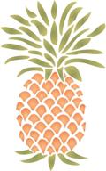 🍍 pineapple stencil, 6.5 x 10.5 inch - fruit kitchen stencil for painting templates - classic design for seo logo