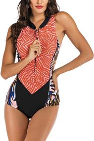 img 4 attached to SEBOWEL Sleeveless Surfing Swimwear Swimsuit Women's Clothing in Swimsuits & Cover Ups