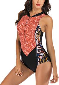 img 2 attached to SEBOWEL Sleeveless Surfing Swimwear Swimsuit Women's Clothing in Swimsuits & Cover Ups