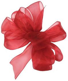 img 1 attached to 🎀 Offray Berwick LLC 135822 Berwick Simply Sheer Asiana Ribbon - Red Ribbon, 7/8 Inch Width, 100 Yards