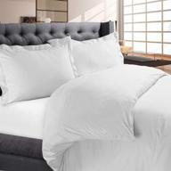 ночной набор luxury duvet cover: легкий микрофибровый комплект прекрасного качества, созданный в отеле | 1500 ниток, чрезвычайно мягкий и роскошный египетский качества | премиум постельное белье (king/cal king, белое) логотип