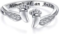 ⚰️ 925 sterling silver miscarriage ring and necklace set for moms mourning infant loss - memorial jewelry for angel mom - sympathy gift for women logo