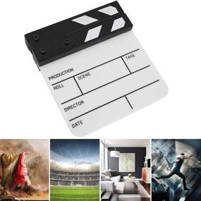 img 2 attached to Acrylic Director Scene Clapperboard with Magnet Inside - Mini Film Clapboard for Shoot Prop, Advertisement, Home Decoration, Cosplay, Background - Including Pen