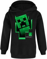 premium minecraft creeper embroidered hoodie with authentic design logo