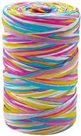 🎁 tenn well colored raffia ribbon: versatile 328 ft matte paper craft ribbon for gift wrapping, party decor & crafts logo