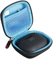 hermitshell travel case for jbl tune 120tws - true wireless in-ear headphone (black blue) logo