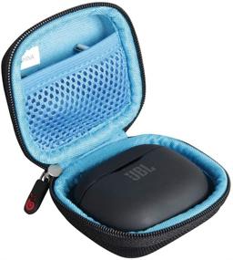 img 4 attached to Hermitshell Travel Case For JBL Tune 120TWS - True Wireless In-Ear Headphone (Black Blue)