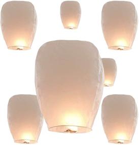 img 4 attached to Illuminew Sky Lanterns: Biodegradable Chinese Lanterns for Party, Birthday, New Years & Wedding Decorations (White-20)