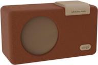 smpl retro wooden music player with one-touch controls, high-quality sound, audiobooks, mp3 playback, durable enclosure, 4gb usb preloaded with 40 nostalgic hits, and live technical support (brown) logo