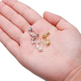 img 1 attached to 18 Clip-on Earring Converter Components for Non-Pierced Ears - 3 Colors with Post and Comfortable Pads