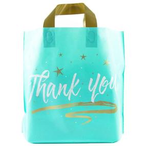 img 4 attached to Plastic Shopping Bags For Boutique - 15X12&#34 Retail Store Fixtures & Equipment