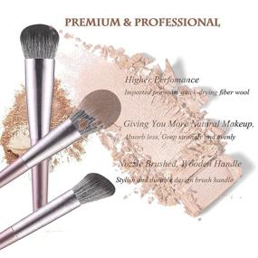 img 3 attached to 🎨 NEVSETPO Professional Makeup Brushes Set - High-Quality Cosmetic Brush Kit for Eyes, Face, Lips, Powders & Liquids - Ideal for Makeup Artists