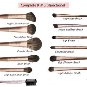 img 2 attached to 🎨 NEVSETPO Professional Makeup Brushes Set - High-Quality Cosmetic Brush Kit for Eyes, Face, Lips, Powders & Liquids - Ideal for Makeup Artists