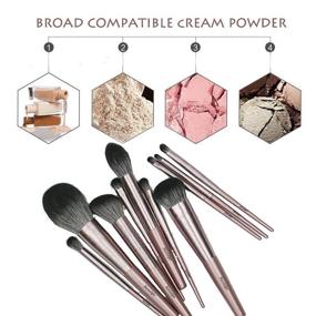 img 1 attached to 🎨 NEVSETPO Professional Makeup Brushes Set - High-Quality Cosmetic Brush Kit for Eyes, Face, Lips, Powders & Liquids - Ideal for Makeup Artists