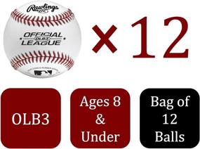 img 2 attached to ⚾️ Rawlings OLB3BAG12 Официальная Лига Рекреационного Применения, Бейсбольные мячи, Набор оптом из 12 штук, Белые.