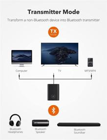 img 3 attached to 🔁 2-in-1 Bluetooth 5.0 Transmitter and Receiver with Low Latency, Dual Device Capability - For TV, Home Sound System, Car, Nintendo Switch, Projector, Computer