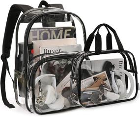 img 4 attached to Mommore Transparent Security 🎒 Backpack Bookbag: Safety meets Style