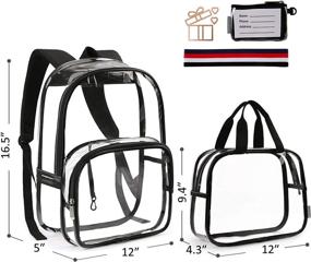 img 1 attached to Mommore Transparent Security 🎒 Backpack Bookbag: Safety meets Style