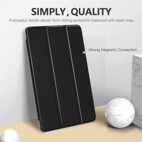 img 3 attached to MoKo Case for Samsung Galaxy Tab S5e 2019, Ultra Thin Slim Shell Trifold Stand Cover with Frosted Back & Auto Wake/Sleep - Black | Compatible with Galaxy Tab S5e SM-T720/SM-T725 2019 Tablet