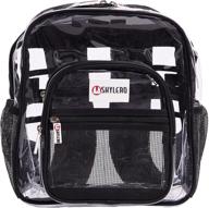 🎒 transparent small clear backpack: h12xw10 6xd6 - perfect for casual daypacks logo