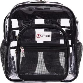 img 4 attached to 🎒 Transparent Small Clear Backpack: H12xW10 6XD6 - Perfect for Casual Daypacks