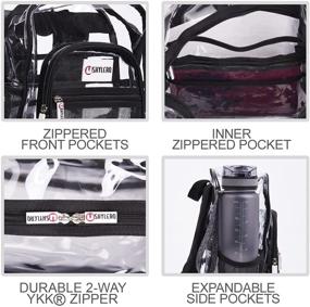 img 3 attached to 🎒 Transparent Small Clear Backpack: H12xW10 6XD6 - Perfect for Casual Daypacks