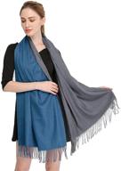 🧣 longwu women's luxurious cashmere wool scarf: large pashminas shawl, wrap, and warm stole blanket logo