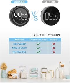 img 3 attached to ⏲️ LIORQUE Large LED Digital Kitchen Timer with Easy-clean Metal Knob, Countdown Timer for Cooking, 3-Level Volume (Mute-90db), Magnetic Timer for Kitchen and Classroom, Easy Operation for Kids and Elderly