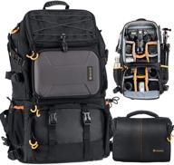 📷 tarion pro 2-in-1 camera backpack: large dslr bag with laptop compartment, rain cover - ideal for travel, hiking, and outdoor photography logo