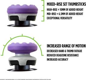 img 2 attached to Enhanced Performance Thumbsticks - KontrolFreek FPS Freek Galaxy Purple for PlayStation 4 (PS4) and PlayStation 5 (PS5) - Includes 1 High-Rise and 1 Mid-Rise - Purple