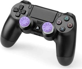 img 3 attached to Enhanced Performance Thumbsticks - KontrolFreek FPS Freek Galaxy Purple for PlayStation 4 (PS4) and PlayStation 5 (PS5) - Includes 1 High-Rise and 1 Mid-Rise - Purple