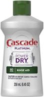 🧼 cascade dishwasher rinse aid platinum, regular scent, 8.45 fl oz – enhance your dishwashing experience logo