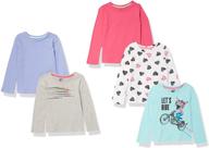 5-pack long sleeve t-shirts for girls - spotted zebra girls' clothing logo