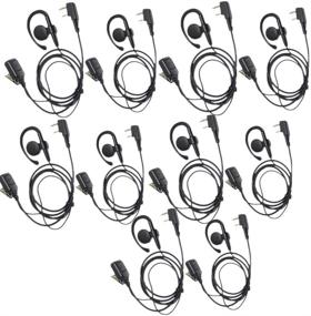 img 4 attached to 🎧 Pack of 10 Lsgoodcare Ear-Clip Ear Hook Security Headset Earphone PTT and Mic - Compatible with Kenwood TK3170 TK3200 TK3201 Walkie Talkie Radio - 2 Pin Earpiece