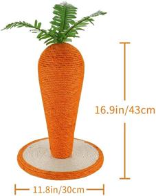 img 2 attached to Affenlaskan Cat Scratching Post Activity Cat Tree: Natural Sisal Carrot Scratcher for Indoor Kittens