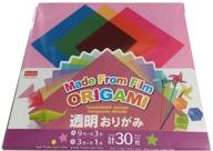 📦 daiso's transparent poly origami paper: 30 high-quality sheets for mesmerizing creations logo