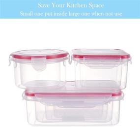 img 1 attached to 📦 SHOMOTE Set of 8 Airtight Food Storage Containers with Lids - BPA-Free, Stackable & Safe for Freezer/Microwave/Dishwasher - Perfect Gift Idea!