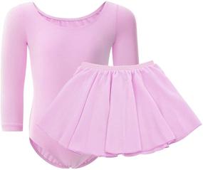 img 3 attached to WEGETIT Toddler Ballet Leotards Sleeve Girls' Clothing