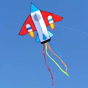 img 2 attached to 🪁 HENGDA KITE for Kids: Cartoon Plane Single Line Kite - Outdoor beach and park toy for children