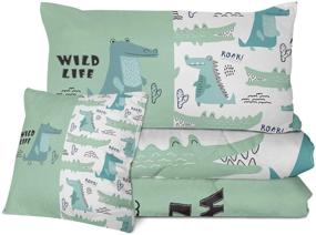 img 3 attached to Sleepwish Crocodiles Comforter Alligator Reversible