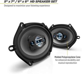 img 1 attached to 🔊 Scosche HD57684 5x7 HD 4-Way Speaker Set with 200 Watts Peak/50 Watts RMS Per Speaker