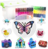 🎨 kids 5mm fusion beads kit - 12,000 pcs iron beads with 48 colors and complete accessories - perfect child gift for creative crafting logo