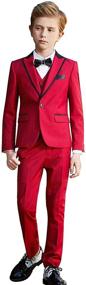 img 4 attached to ELPA ELPA Boys Slim Fit Formal Suits - Dress Your Boy with Style