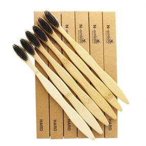 img 3 attached to 🎋 Bamboo Toothbrush Pack of 6 - Hard Bristles for Effective Oral Care