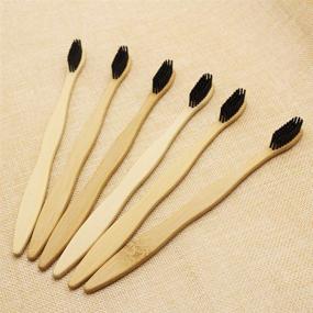 img 1 attached to 🎋 Bamboo Toothbrush Pack of 6 - Hard Bristles for Effective Oral Care